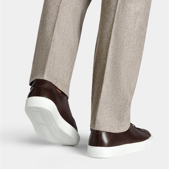 Suitsupply dark brown leather sneakers - size 43 (US 9.5 - 10) - Picture 7 of 12